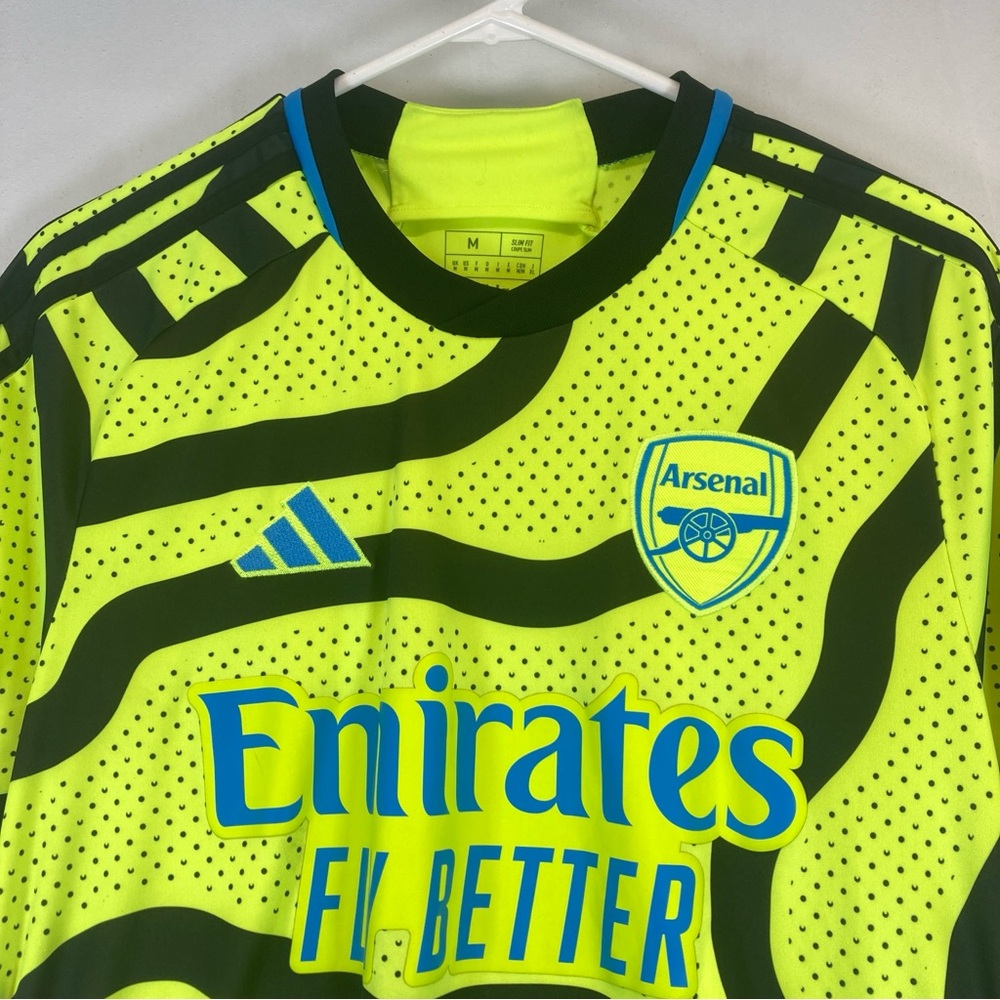 Arsenal Adidas Emirates jersey M Fly Better Visit Rwanda Champions League Yellow - Picture 5 of 13